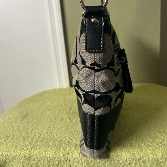 Coach Black and Gray Messenger Crossbody Bag - Picture 8 of 13